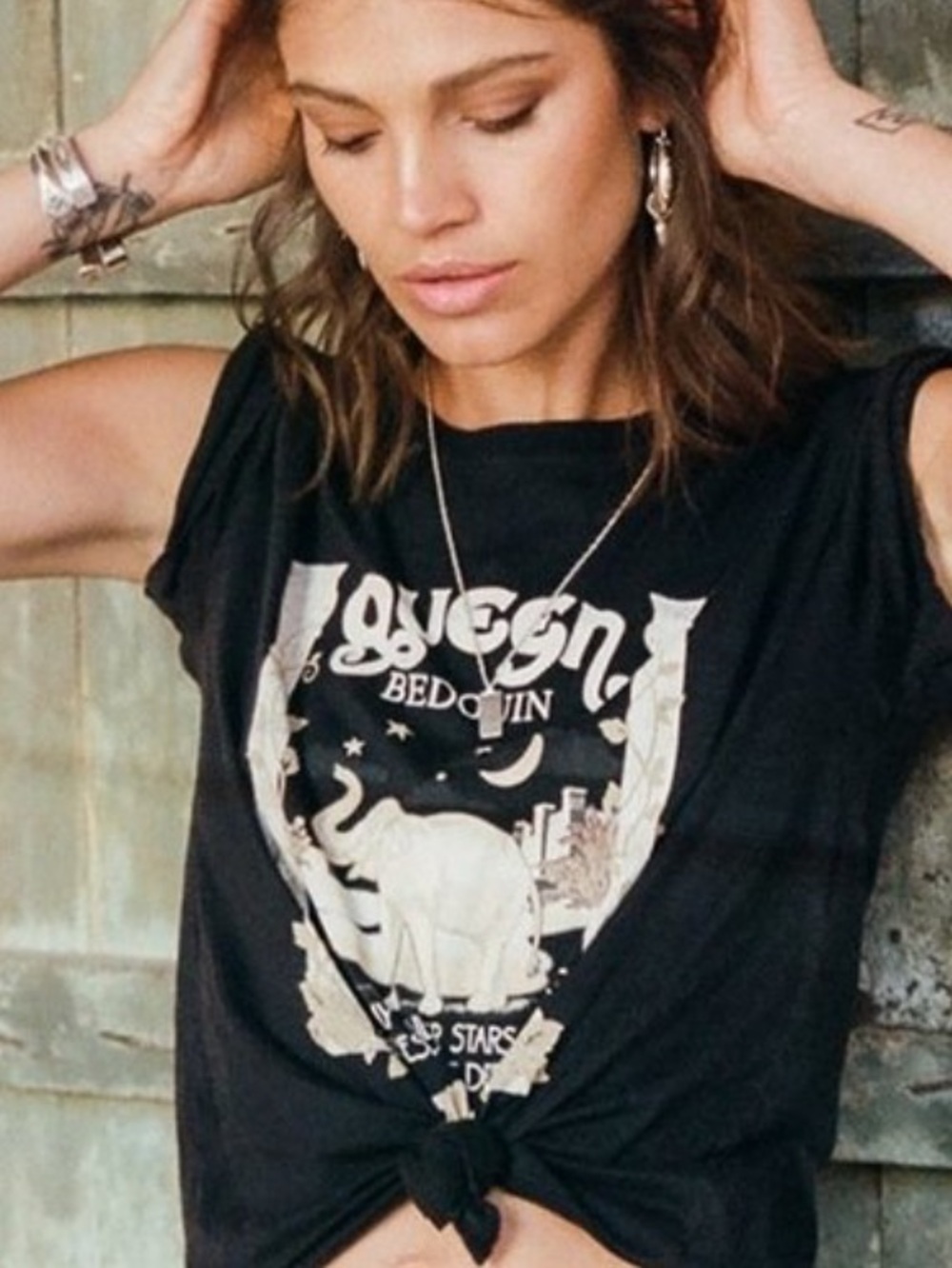 Spell & The Gypsy Desert Queen Tee - Coal - Vintage - Sz. M